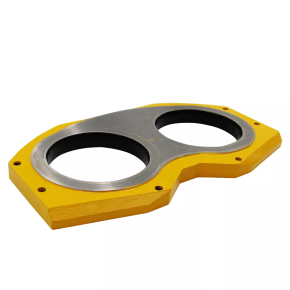 Putzmeister Concrete Pump wear plate and cutting ring Carbide/Duro 22 Spectacle Wear Plate & Ring  